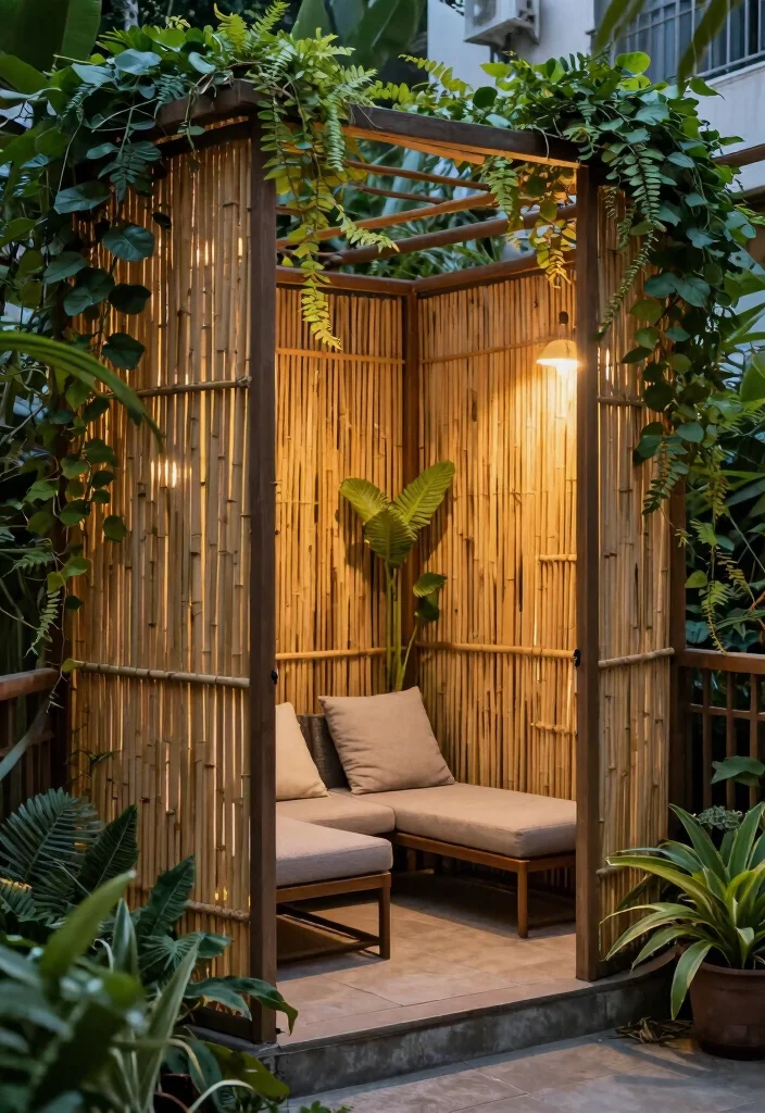 12 Outdoor Apartment Balcony Ideas for Fresh Air Living 36 12 Outdoor Apartment Balcony Ideas for Fresh Air Living 6. Chic Privacy Screens 0