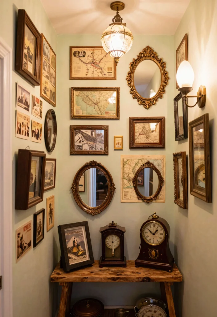 12 Picture Wall Ideas for Hallways with Personality 25 12 Picture Wall Ideas for Hallways with Personality 5. Vintage Collection Display 0