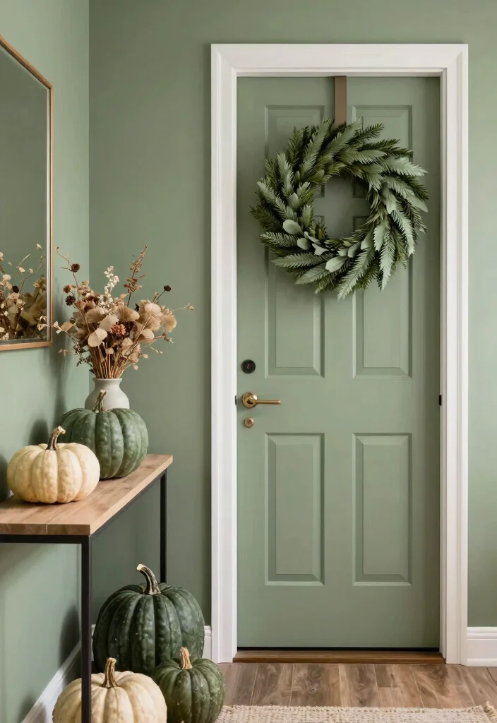 12 Sage Green Hallway Ideas for Calm Natural Color 61 12 Sage Green Hallway Ideas for Calm Natural Color 11. Sage Green Seasonal Decor 0