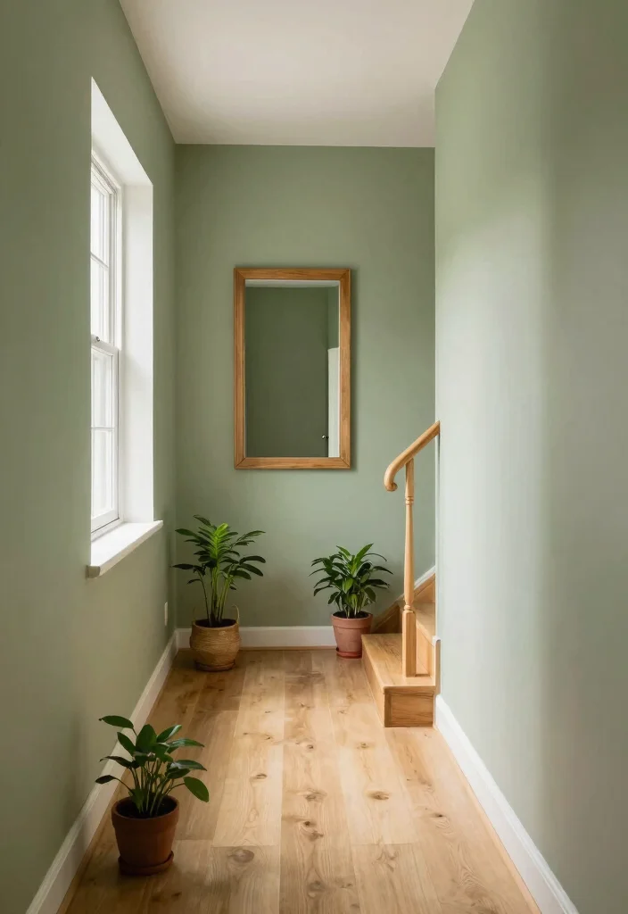 12 Sage Green Hallway Ideas for Calm Natural Color 12 12 Sage Green Hallway Ideas for Calm Natural Color 2. Sage Green with Natural Wood Accents 0