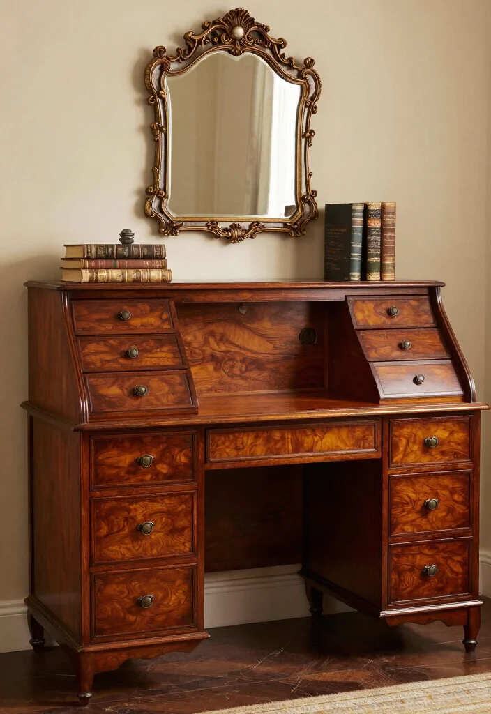 12 Secretary Desk Makeover Ideas with Vintage Character 51 12 Secretary Desk Makeover Ideas with Vintage Character 11. Upcycled Elegance 0