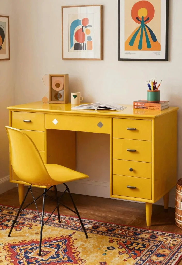 12 Secretary Desk Makeover Ideas with Vintage Character 12 12 Secretary Desk Makeover Ideas with Vintage Character 2. Retro Revival 0