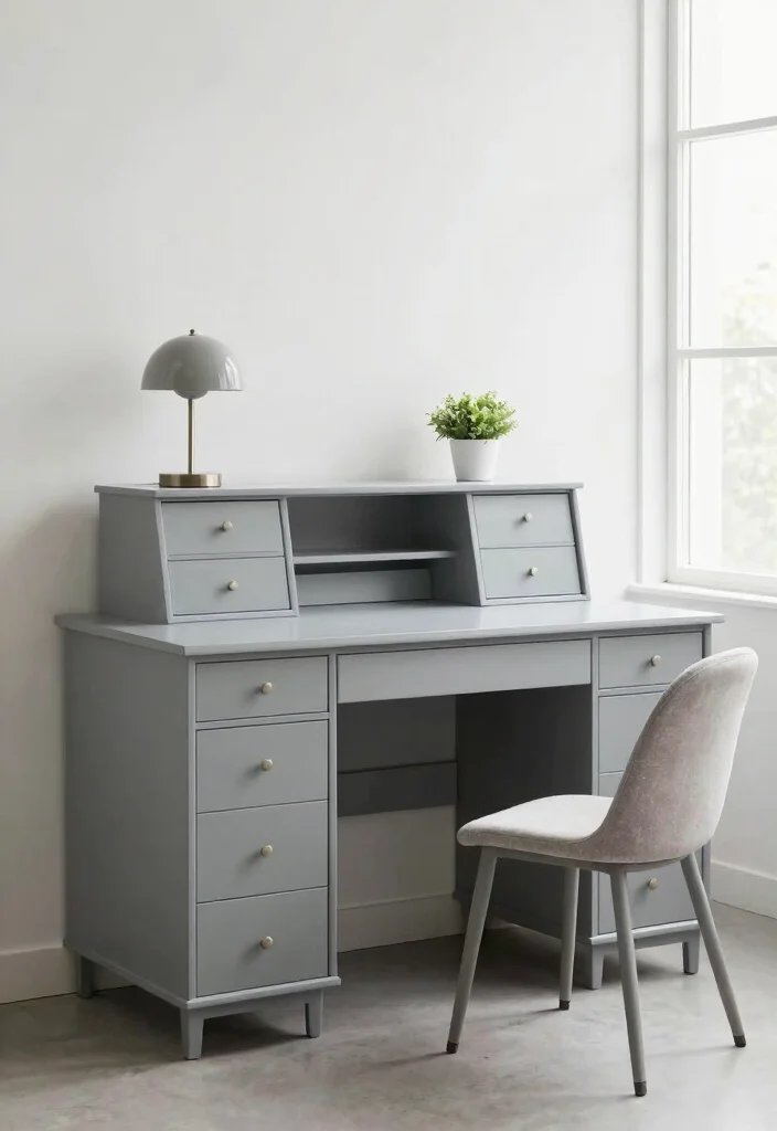 12 Secretary Desk Makeover Ideas with Vintage Character 24 12 Secretary Desk Makeover Ideas with Vintage Character 4. Minimalist Magic 0