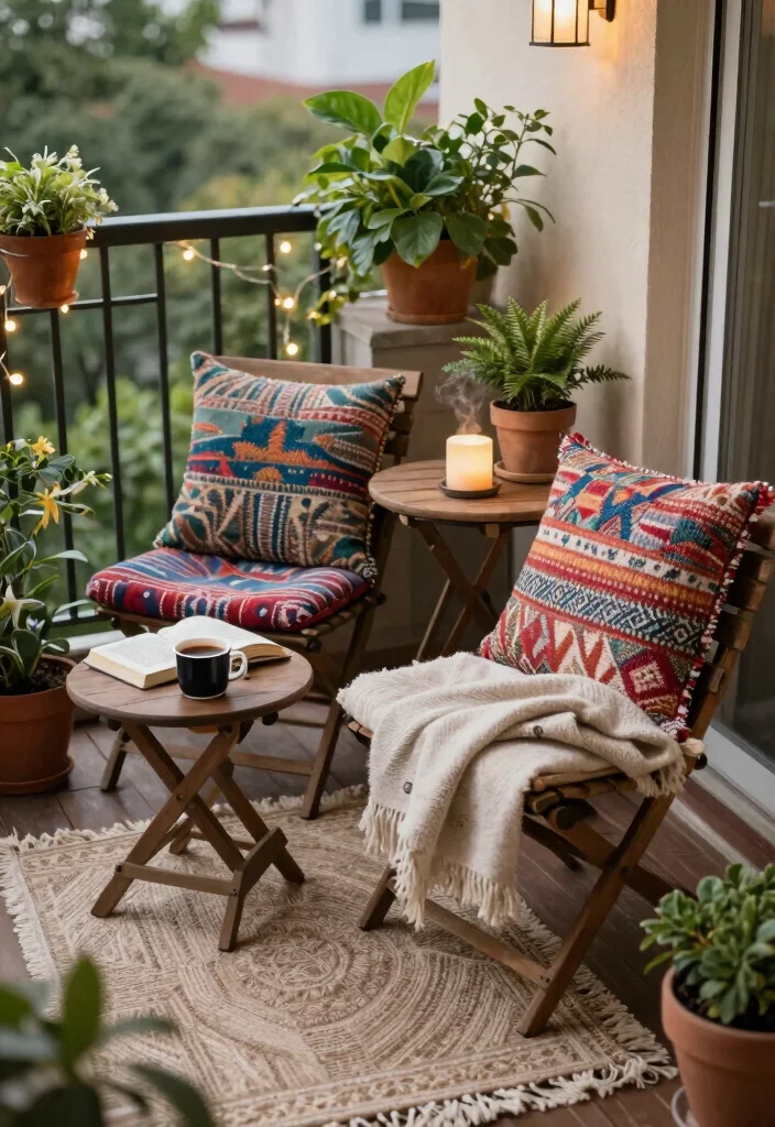 12 Small Cozy Balcony Ideas for Morning Coffee and Slow Evenings 2. Add Cozy Seating Options 0
