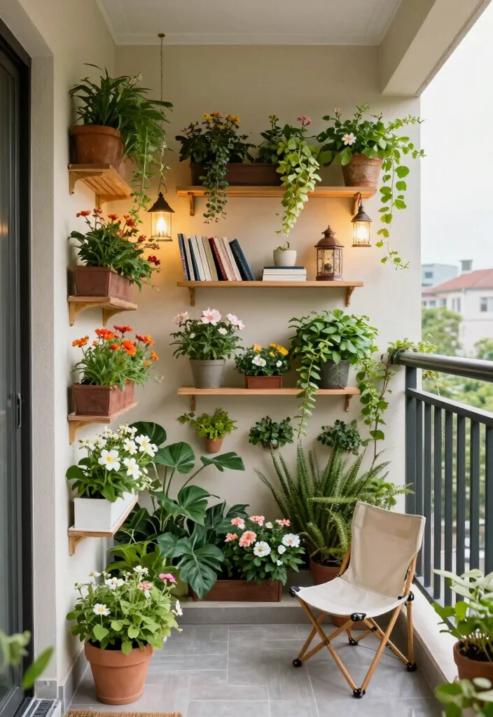 12 Small Cozy Balcony Ideas for Morning Coffee and Slow Evenings 6. Utilize Vertical Space Wisely 0