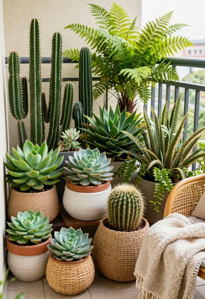 14 Apartment Balcony Plant Ideas for a Fresh Green Look 13. Tactile Textures 0