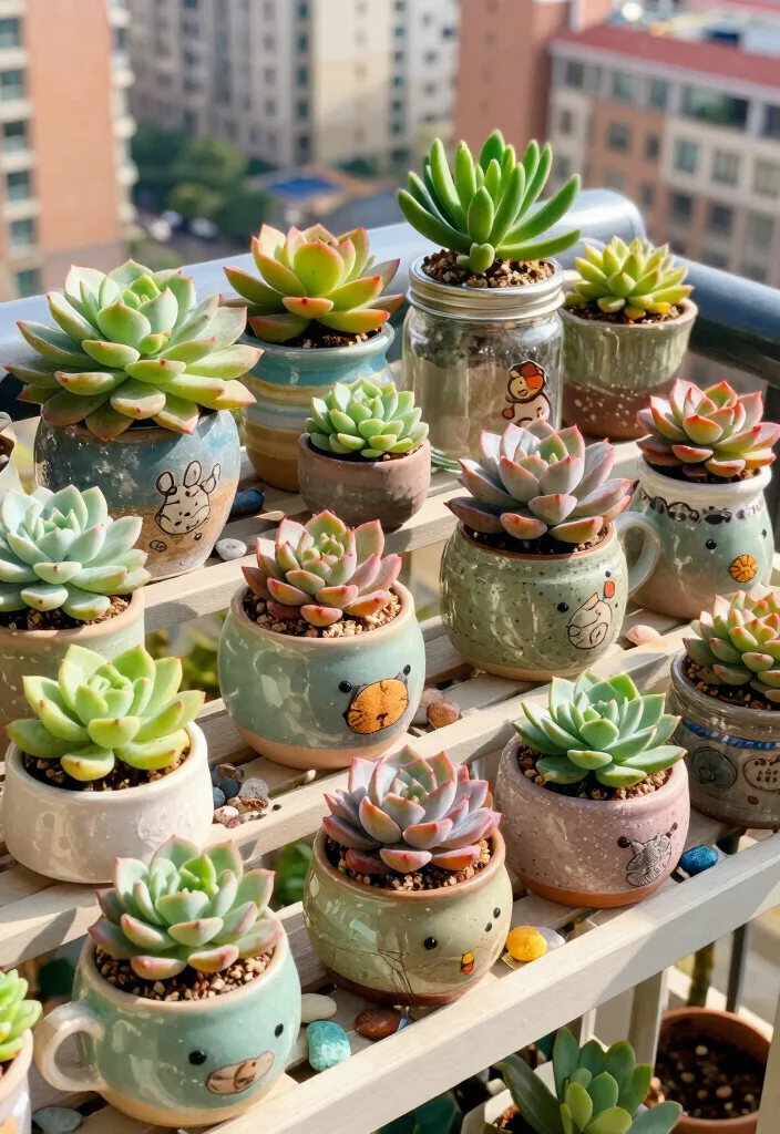 14 Apartment Balcony Plant Ideas for a Fresh Green Look 3. Succulent Wonderland 0