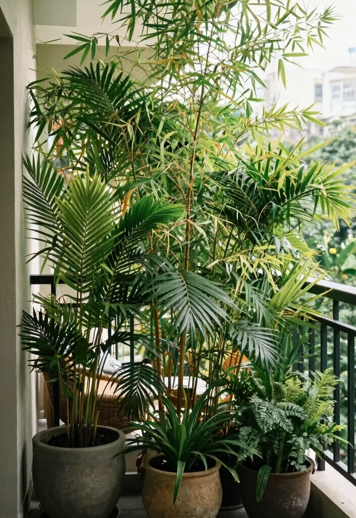 14 Apartment Balcony Plant Ideas for a Fresh Green Look 9. Privacy with Tall Plants 0