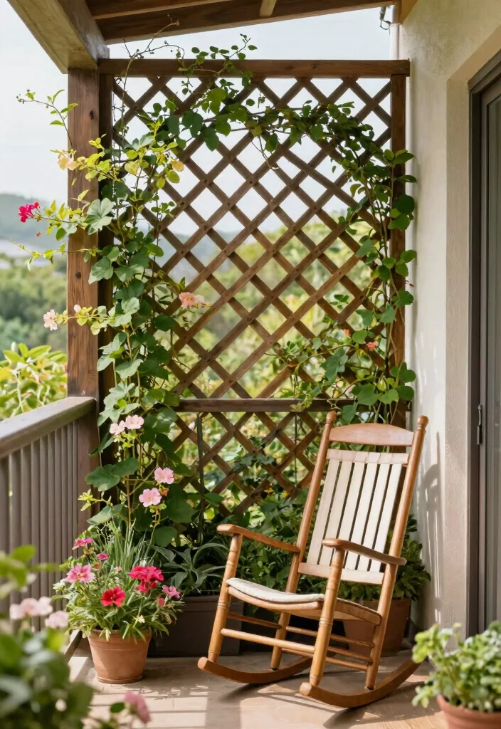 14 Balcony Closing Ideas for Year Round Comfort and Privacy 25 14 Balcony Closing Ideas for Year Round Comfort and Privacy 5. Trellis with Climbing Plants 0