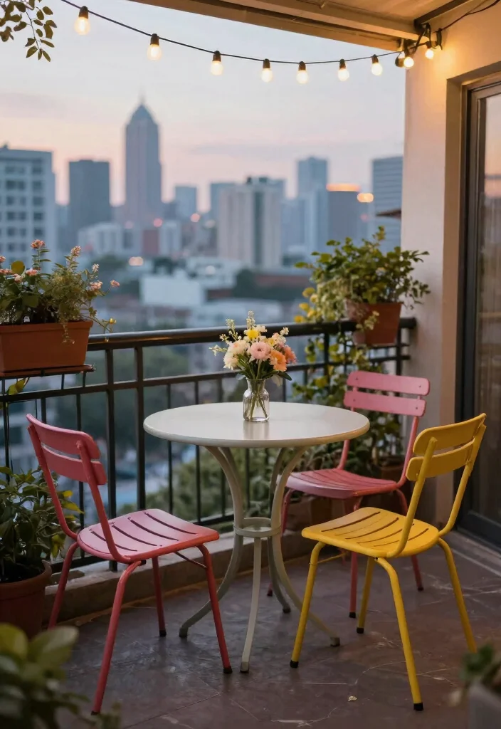 14 Balcony Dining Ideas for Cozy Meals Outdoors 1. Bistro Table Charm 0