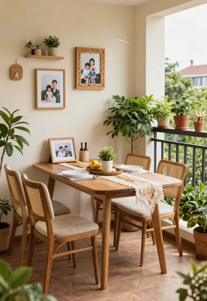 14 Balcony Dining Ideas for Cozy Meals Outdoors 14. Personal Touches 0