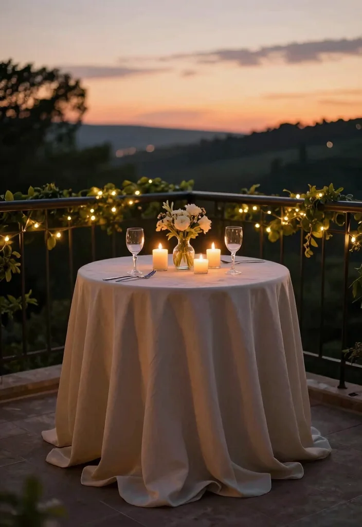 14 Balcony Dining Ideas for Cozy Meals Outdoors 6. Cozy Table for Two 0