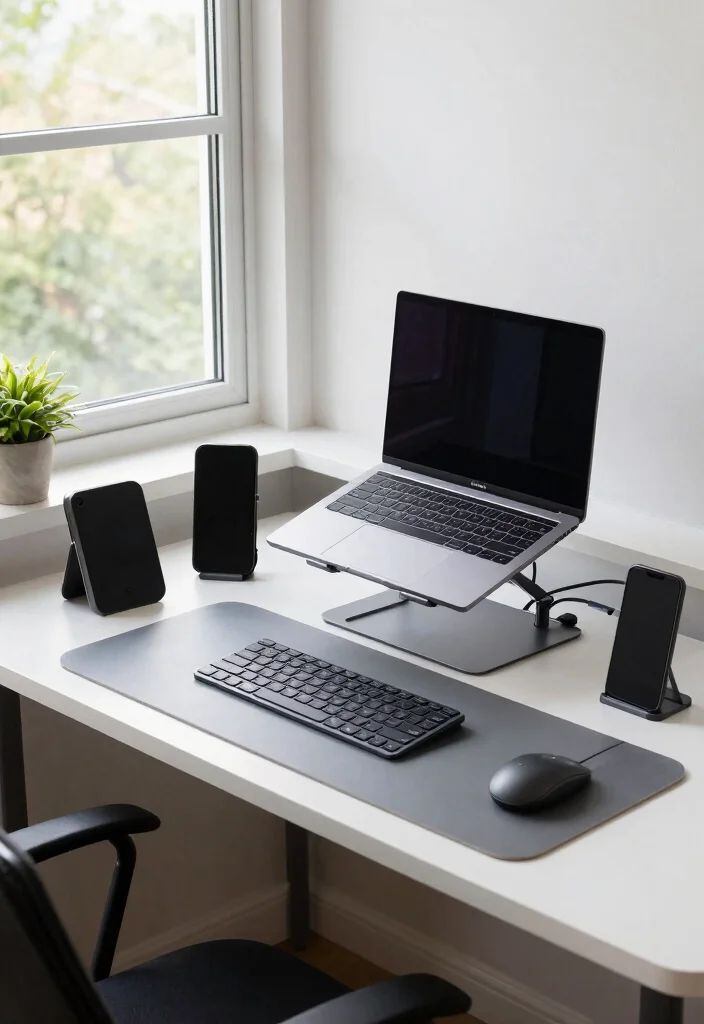 14 Bay Window Desk Ideas for Natural Light Work Zones 10. Tech Savvy Setup 0