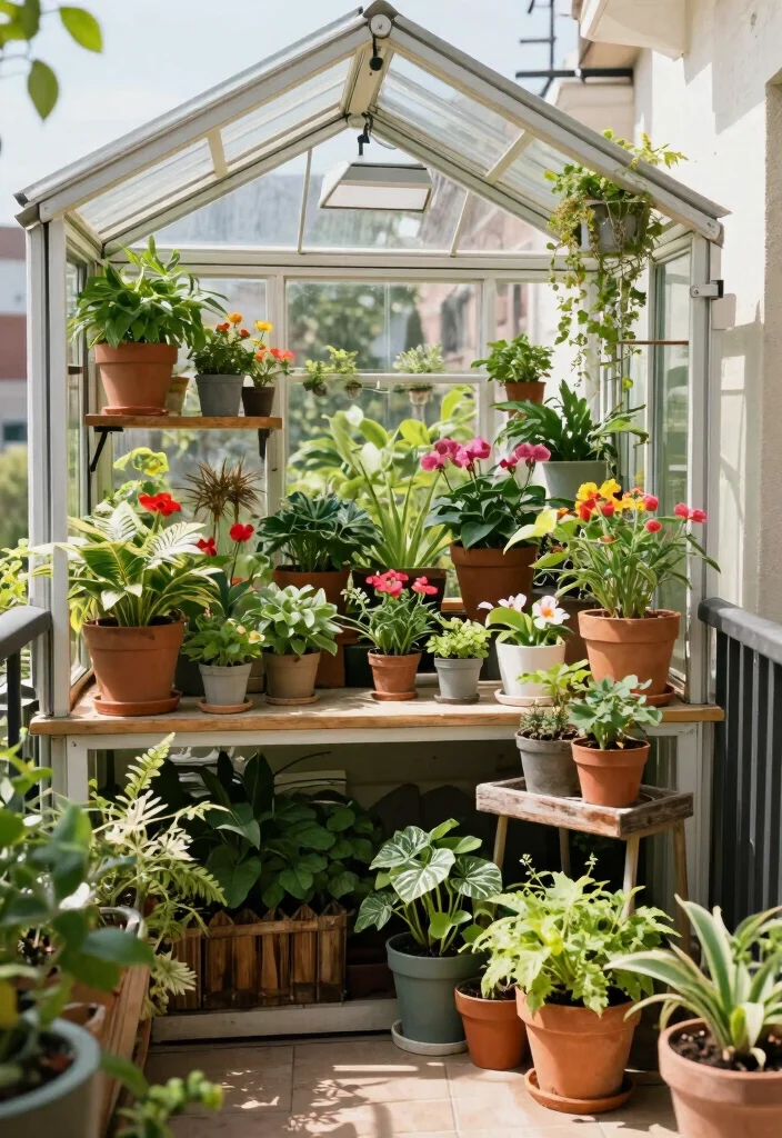 14 Big Balcony Terrace Ideas for Lounging, Dining, and Plants 16 14 Big Balcony Terrace Ideas for Lounging Dining and Plants 6. Greenhouse Vibes 0