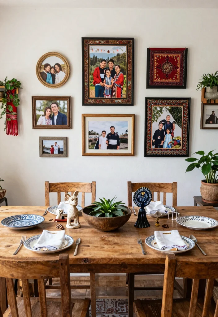 14 Boho Dining Room Ideas with Relaxed Collected Style 39 14 Boho Dining Room Ideas with Relaxed Collected Style 9. Personal Touches and Souvenirs 0