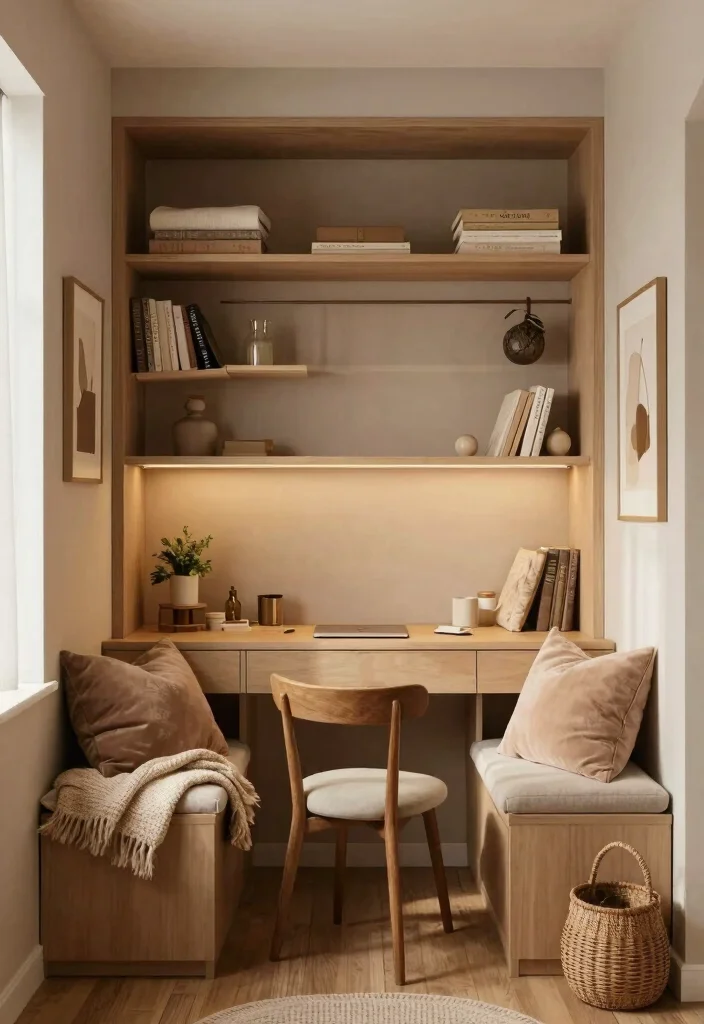 14 Built In Closet Desk Ideas for Hidden Workspaces 10. Cozy Nook 0