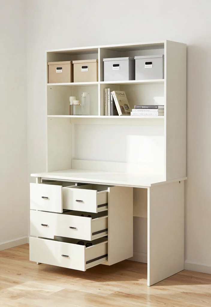 14 Built In Closet Desk Ideas for Hidden Workspaces 5. Smart Storage Solutions 0