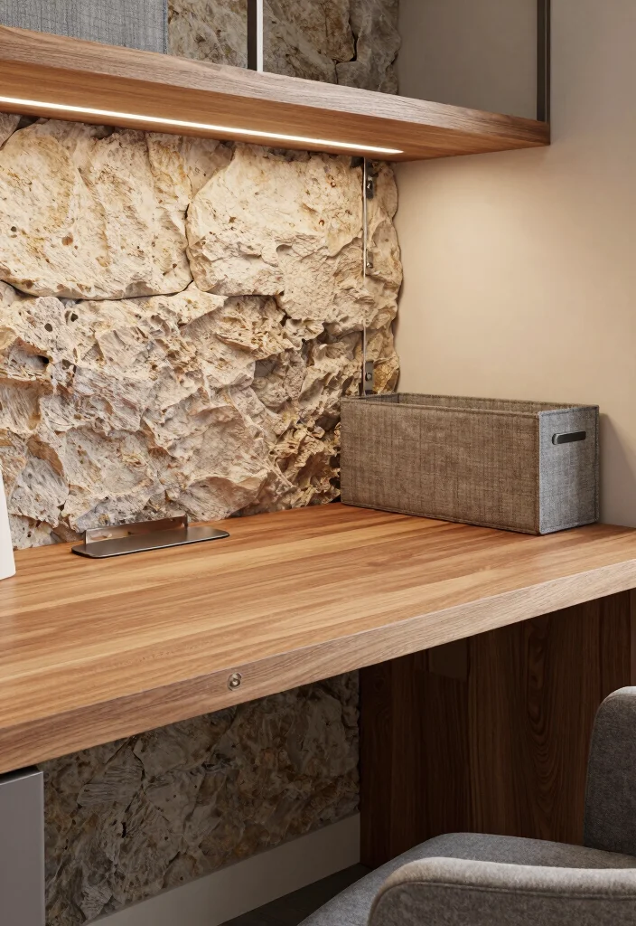 14 Built In Desk Ideas for Clean Seamless Interiors 62 14 Built In Desk Ideas for Clean Seamless Interiors 12. Textured Surfaces Adding Interest 0