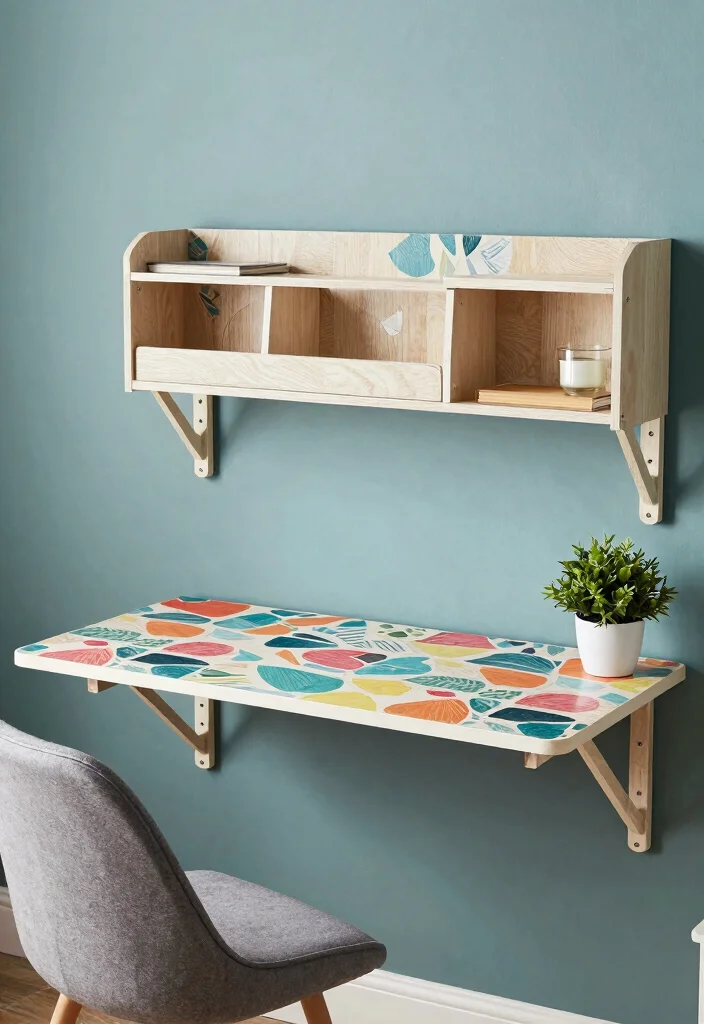 14 Built In Desk Ideas for Clean Seamless Interiors 5 14 Built In Desk Ideas for Clean Seamless Interiors 5. Minimalist Wall Mounted Desk with a Twist 0