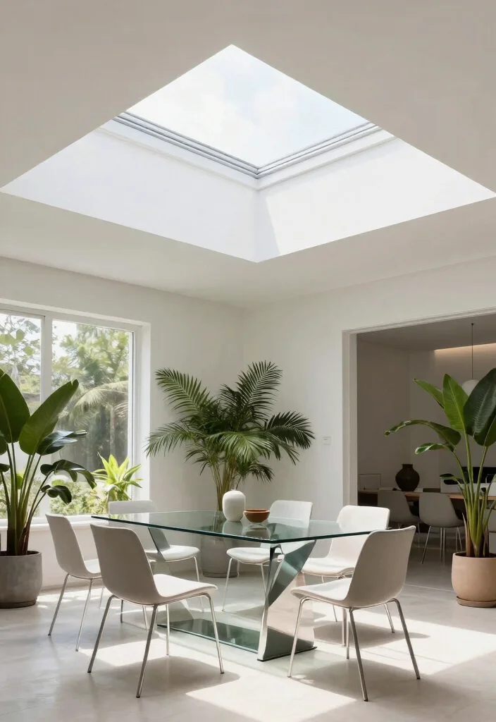 14 Dining Room Ceiling Ideas for Statement Design 12. Skylights for Natural Light 0