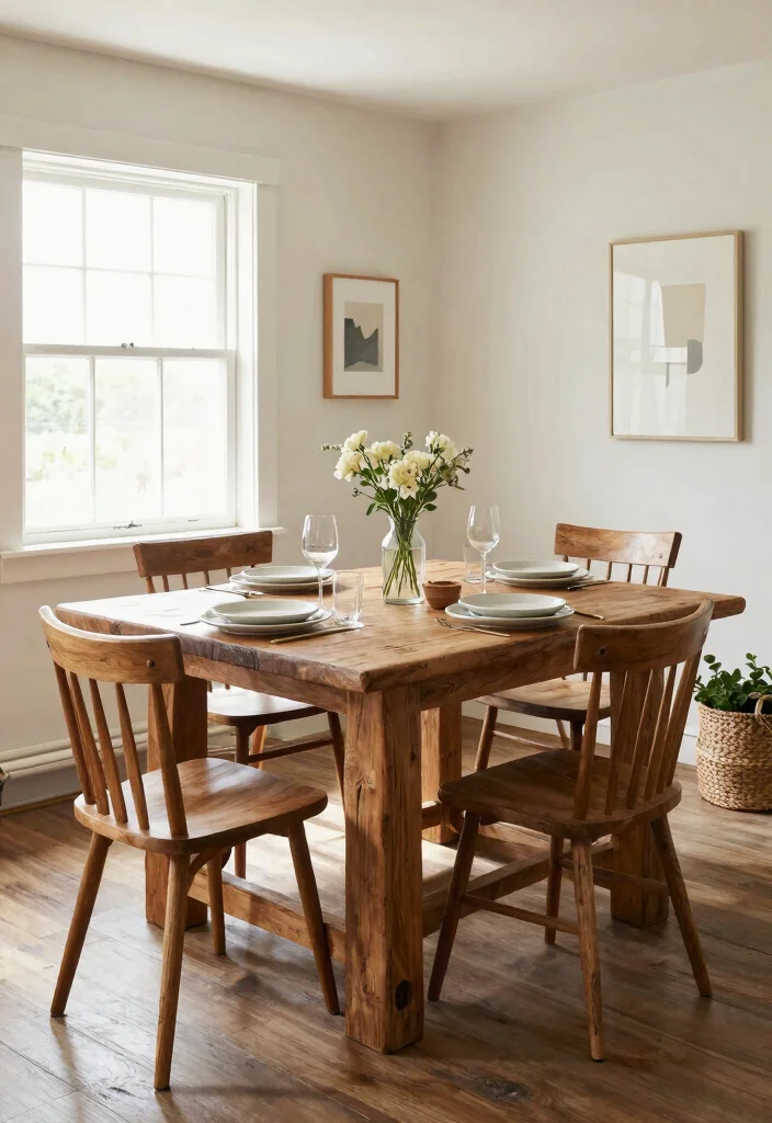 14 Dining Room Furniture Ideas for Comfortable Everyday Use 1. Reclaimed Wood Dining Table 0