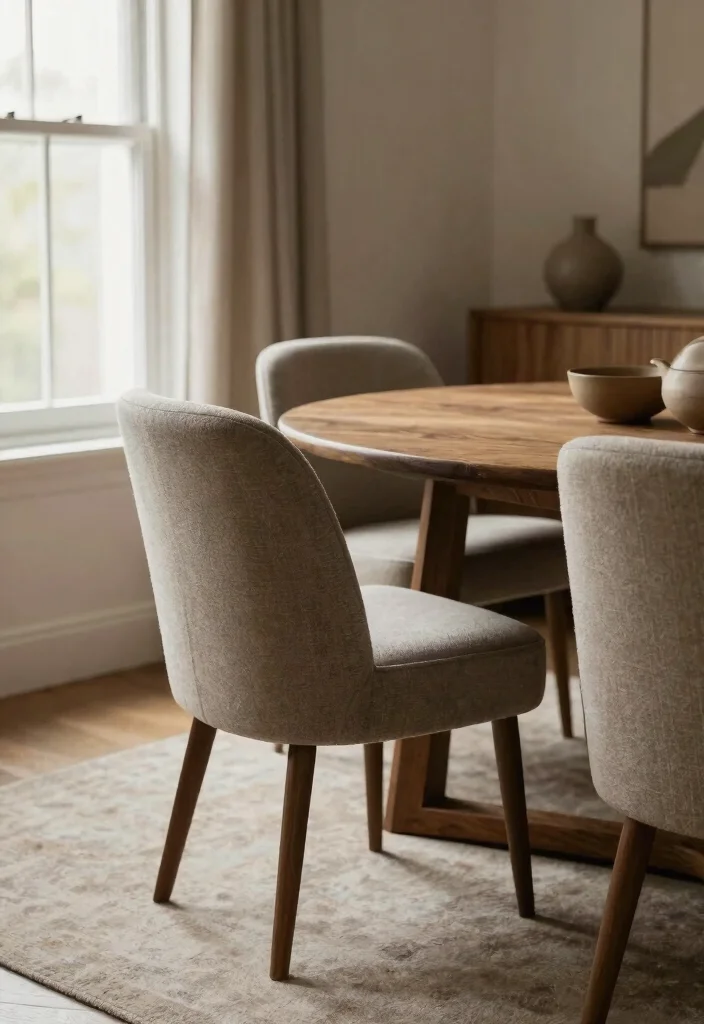 14 Dining Room Furniture Ideas for Comfortable Everyday Use 5. Sustainable Upholstered Dining Chairs 0