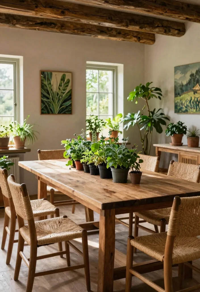 14 Dining Room Layout Ideas That Feel Open and Inviting 40 14 Dining Room Layout Ideas That Feel Open and Inviting 10. Nature Inspired Elements 0