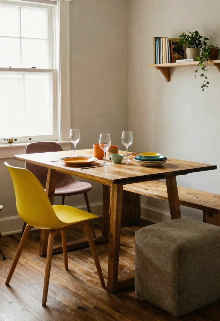 14 Dining Room Layout Ideas That Feel Open and Inviting 53 14 Dining Room Layout Ideas That Feel Open and Inviting 13. Flexible Seating Arrangements 0