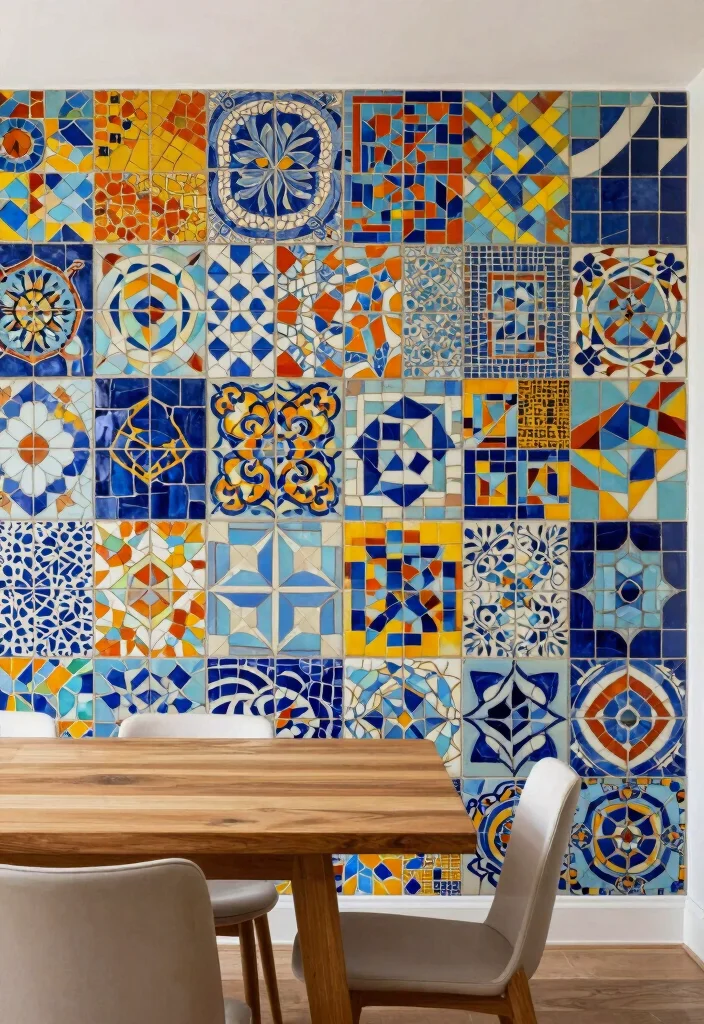 14 Dining Room Wainscoting Ideas for Classic Texture 63 14 Dining Room Wainscoting Ideas for Classic Texture 13. Artistic Mosaic Wainscoting 0