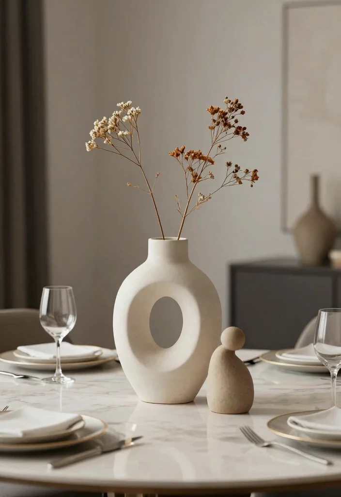 14 Dining Table Centerpiece Ideas for Everyday Styling 61 14 Dining Table Centerpiece Ideas for Everyday Styling 11. Artistic Expressions 0