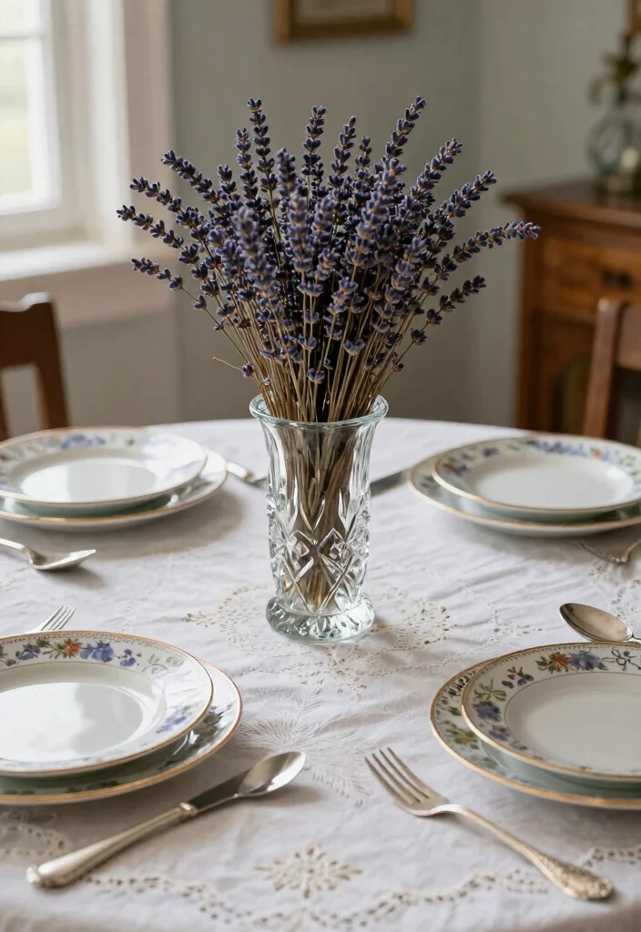 14 Dining Table Centerpiece Ideas for Everyday Styling 36 14 Dining Table Centerpiece Ideas for Everyday Styling 6. Vintage Charm 0