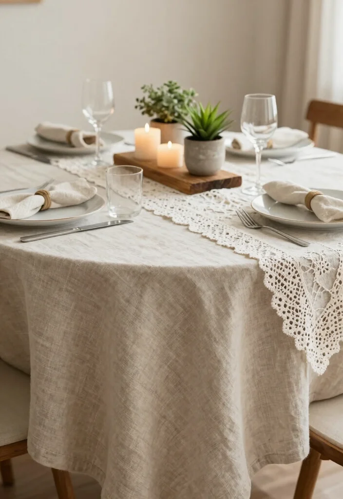 14 Dining Table Centerpiece Ideas for Everyday Styling 48 14 Dining Table Centerpiece Ideas for Everyday Styling 8. Textured Fabrics 0