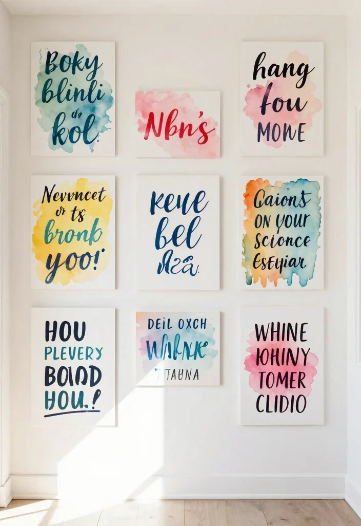 14 Hallway Gallery Wall Ideas to Display Art and Photos 41 14 Hallway Gallery Wall Ideas to Display Art and Photos 11. Inspirational Quotes 0