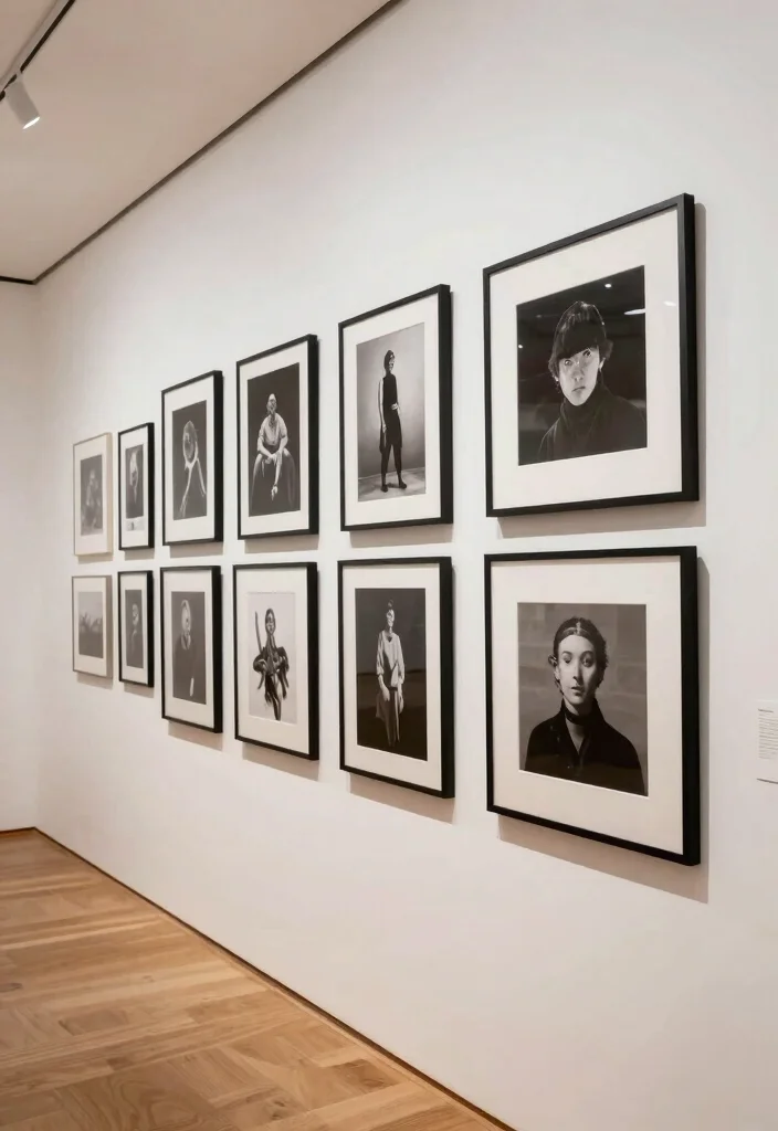 14 Hallway Gallery Wall Ideas to Display Art and Photos 14 14 Hallway Gallery Wall Ideas to Display Art and Photos 4. Minimalist Black and White 0