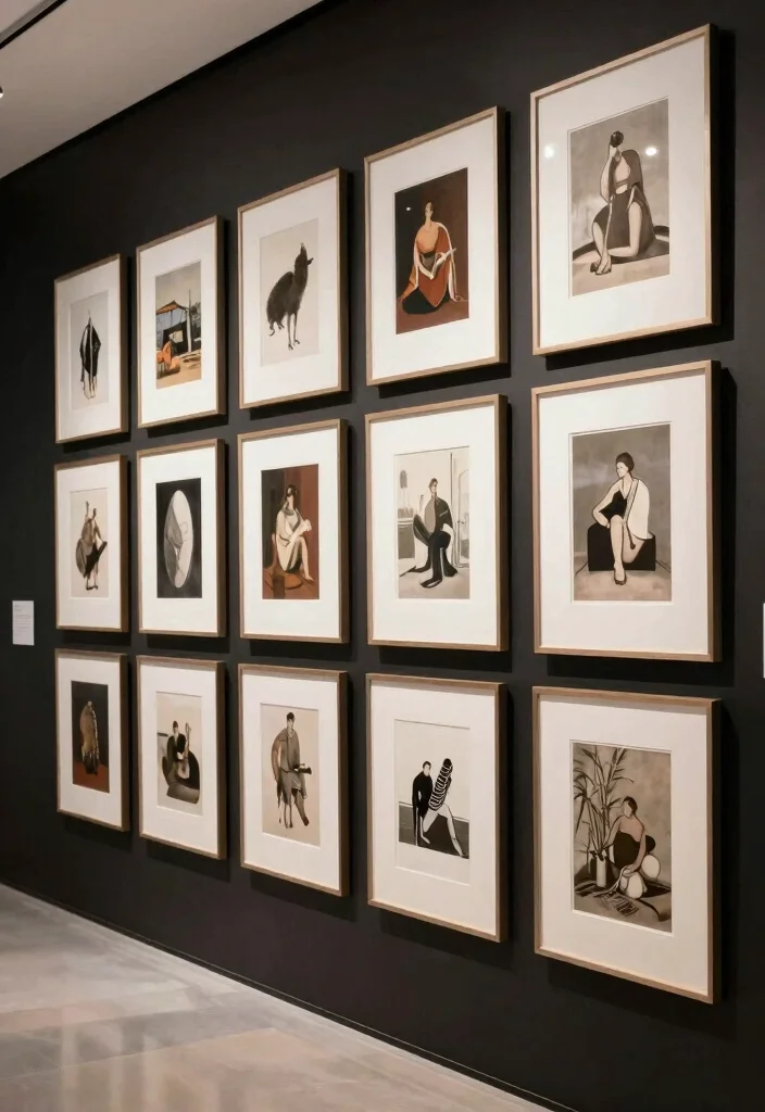 14 Hallway Gallery Wall Ideas to Display Art and Photos 39 14 Hallway Gallery Wall Ideas to Display Art and Photos 9. Artistic Grid Layout 0