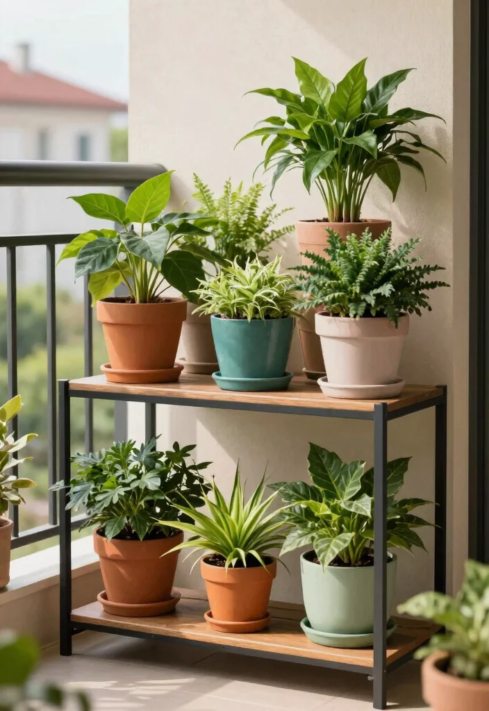 14 Indian Utility Balcony Ideas That Stay Practical and Neat 28 14 Indian Utility Balcony Ideas That Stay Practical and Neat 8. Plant Shelfies Galore 0
