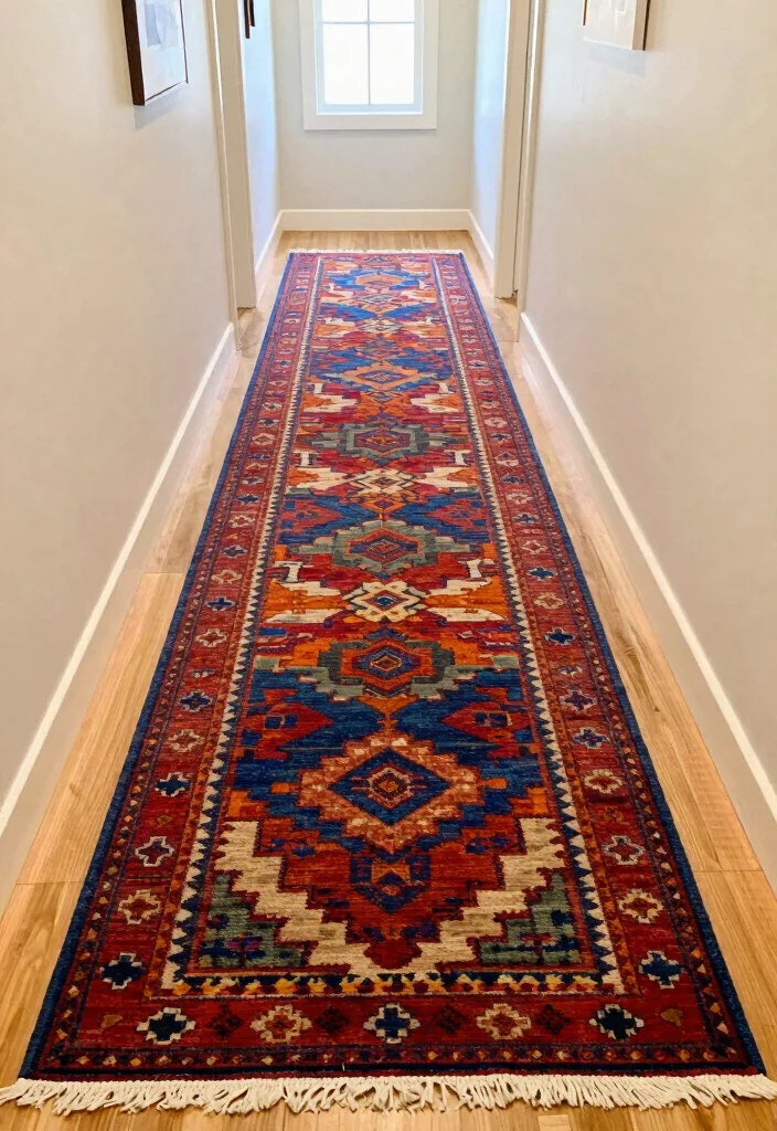 14 Long Entryway Hallway Ideas with Strong Flow 4. Choose the Right Runner Rug 0