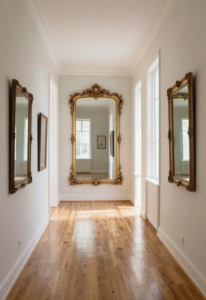 14 Long Entryway Hallway Ideas with Strong Flow 8. Use Mirrors Wisely 0