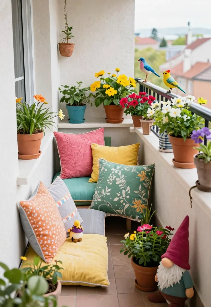 14 Narrow Apartment Balcony Ideas That Feel Cozy, Calm, and Private 53 14 Narrow Apartment Balcony Ideas That Feel Cozy Calm and Private 13. Seasonal Decor 0