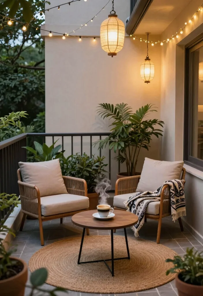 14 Narrow Apartment Balcony Ideas That Feel Cozy, Calm, and Private 2 14 Narrow Apartment Balcony Ideas That Feel Cozy Calm and Private 2. Cozy Outdoor Lounge 0