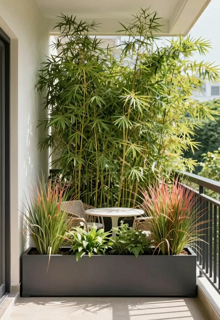 14 Narrow Apartment Balcony Ideas That Feel Cozy, Calm, and Private 3 14 Narrow Apartment Balcony Ideas That Feel Cozy Calm and Private 3. Balustrade Planters 0