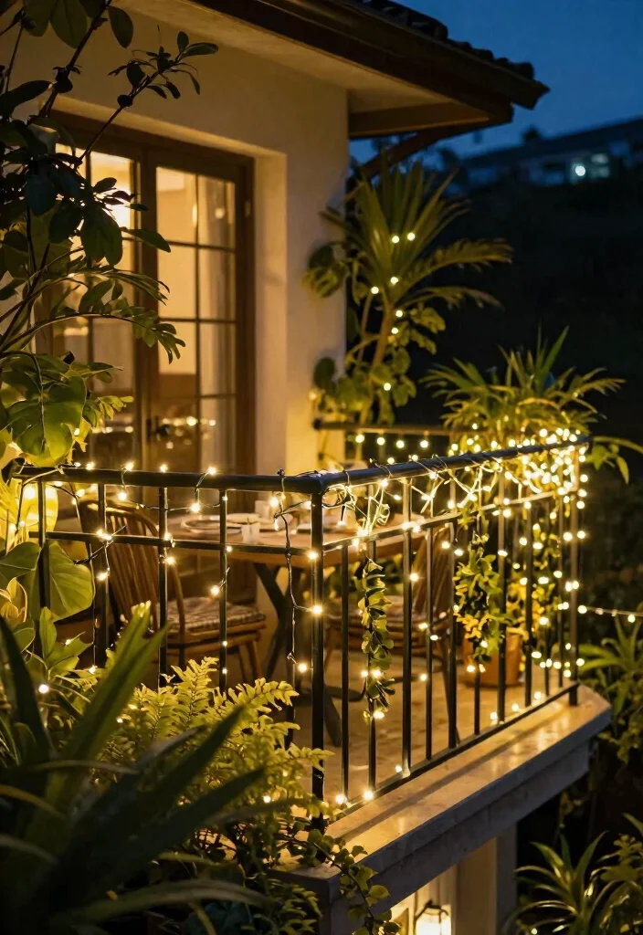 14 Private Balcony Ideas That Feel Peaceful and Secluded 30 14 Private Balcony Ideas That Feel Peaceful and Secluded 10. Charming Fairy Light Displays 0