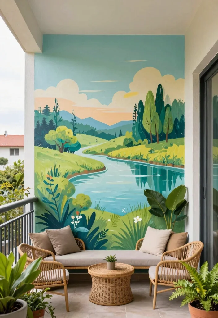 14 Private Balcony Ideas That Feel Peaceful and Secluded 52 14 Private Balcony Ideas That Feel Peaceful and Secluded 12. Artistic Wall Murals 0