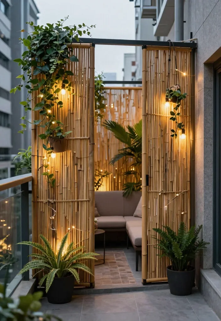 14 Private Balcony Ideas That Feel Peaceful and Secluded 17 14 Private Balcony Ideas That Feel Peaceful and Secluded 7. Cozy Privacy Screens 0