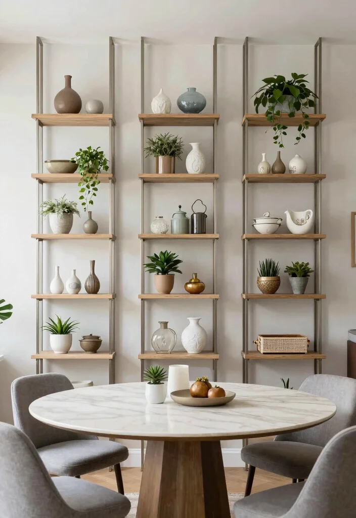 14 Round Table Dining Room Decor Ideas for Balanced Layouts 14. Make Use of Vertical Space 0