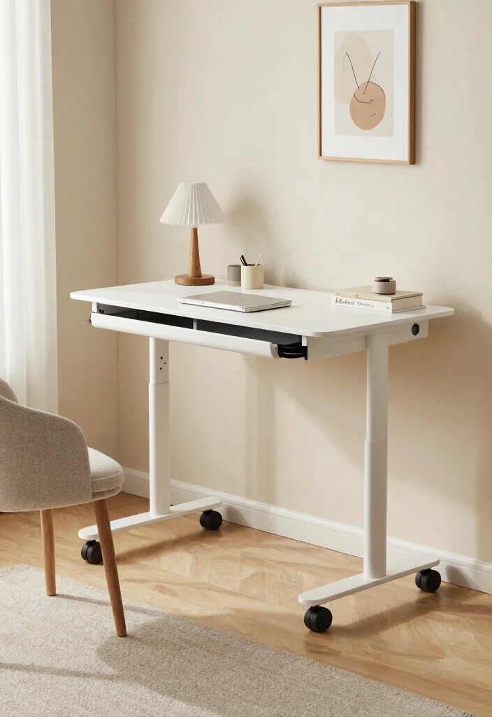 14 Small Space Desk Ideas That Stay Functional 40 14 Small Space Desk Ideas That Stay Functional 10. Desks with Wheels 0