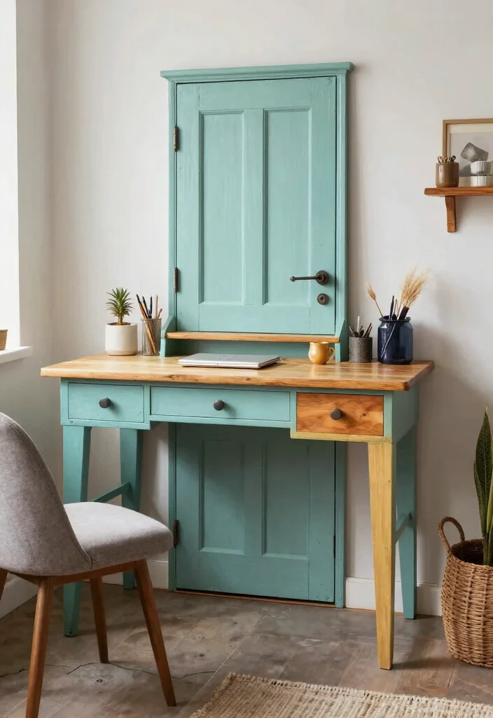 14 Small Space Desk Ideas That Stay Functional 41 14 Small Space Desk Ideas That Stay Functional 11. Creative Upcycled Desks 0