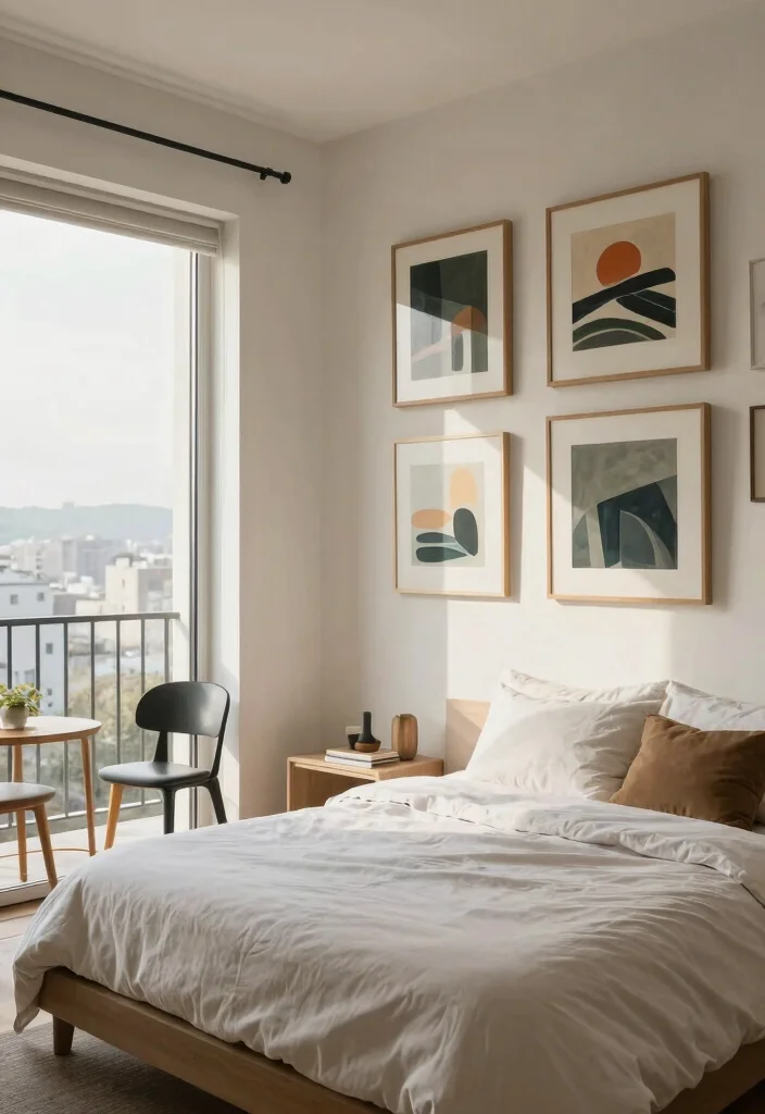 15 Bedroom Ideas with Balcony Views for Soft Morning Light 43 15 Bedroom Ideas with Balcony Views for Soft Morning Light 13. Artistic Flair with Local Art 0