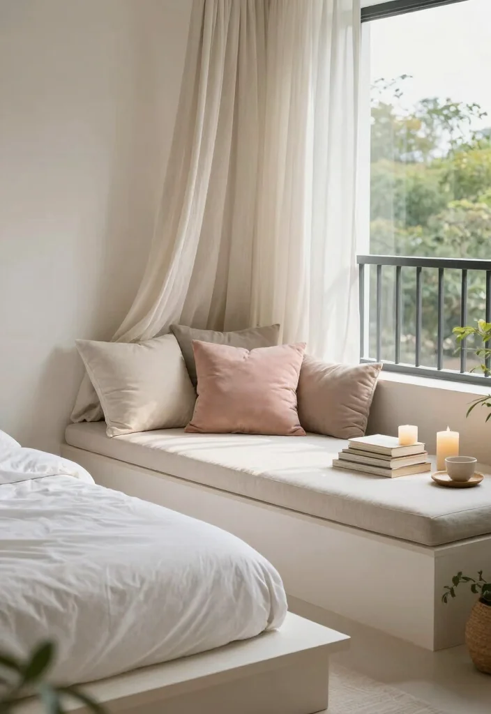 15 Bedroom Ideas with Balcony Views for Soft Morning Light 12 15 Bedroom Ideas with Balcony Views for Soft Morning Light 2. Cozy Nook with Built in Bench 0