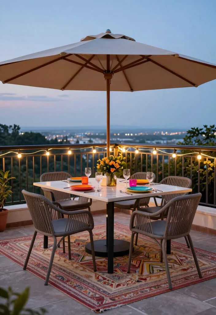 16 Large Balcony Terrace Ideas That Feel Like Outdoor Living Rooms 23 16 Large Balcony Terrace Ideas That Feel Like Outdoor Living Rooms 3. Stylish Outdoor Dining 0